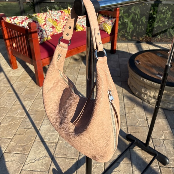 Rebecca Minkoff  | Michelle Large Genuine Leather Hobo Bag | Blush | LIKE-NEW - Picture 9 of 13